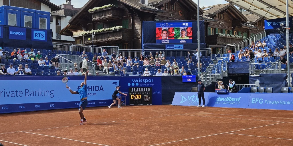Afficheurs Open Suisse de Gstaad : Ecran géant et shotclock